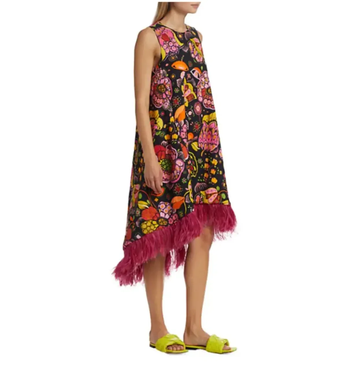 La DoubleJ La Scala Midi Dress Print Size 12 - Image 1