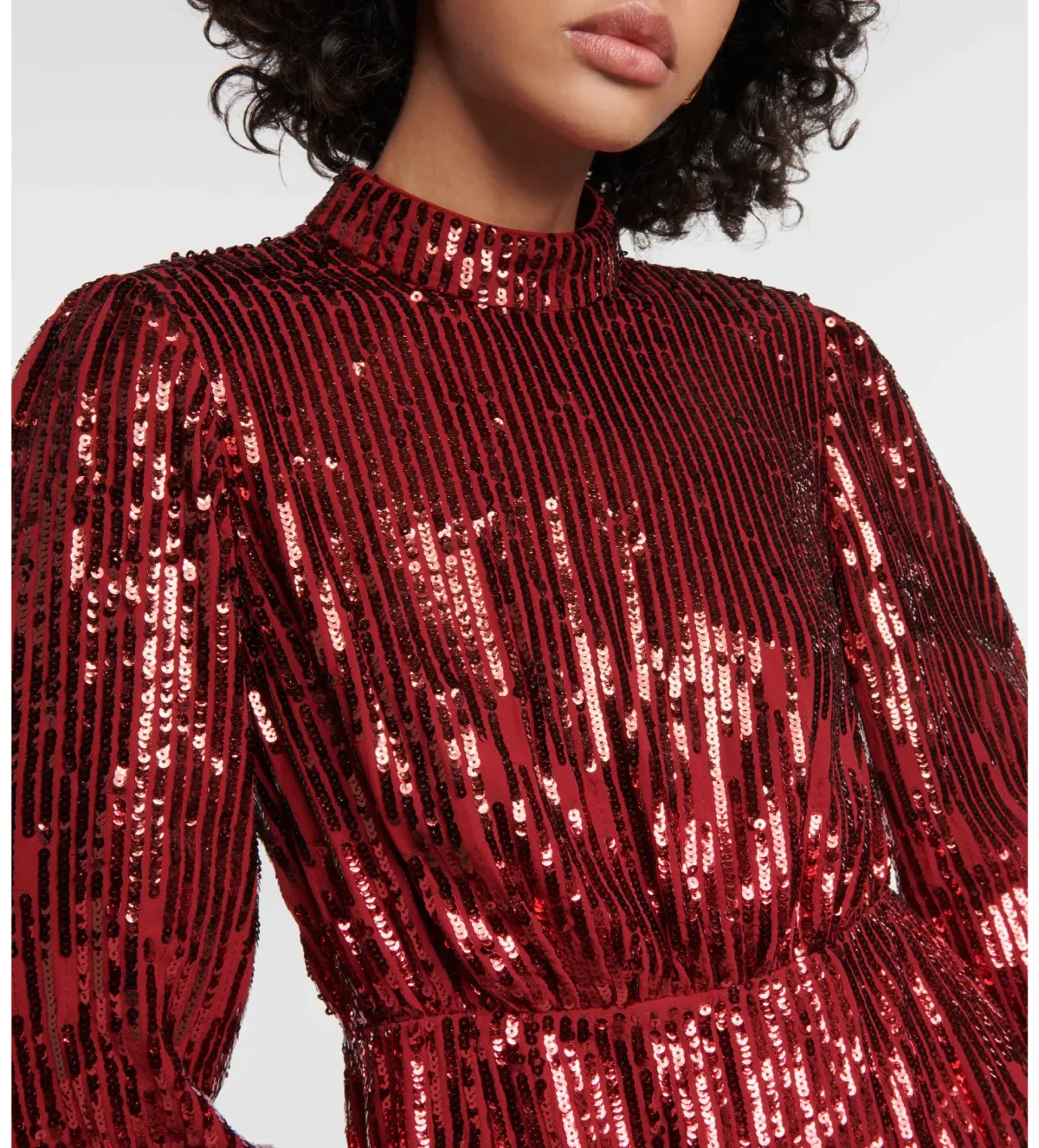 RIXO Samantha Mini Dress Red Sequin Size UK 12 - Image 2