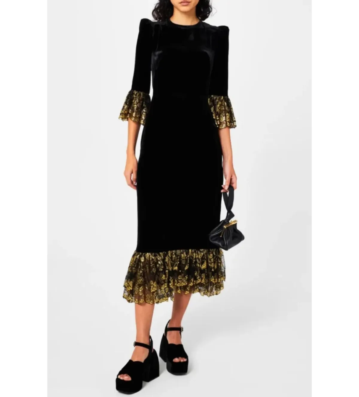 The Vampire’s Wife Dark Dove Dress Black Size 12 - Image 1