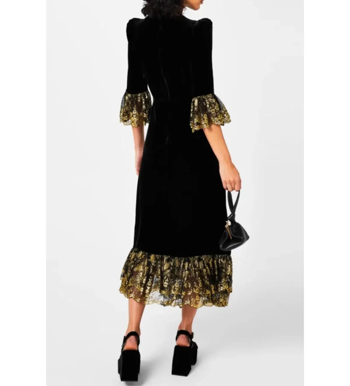 The Vampire’s Wife Dark Dove Dress Black Size 12 - Image 2