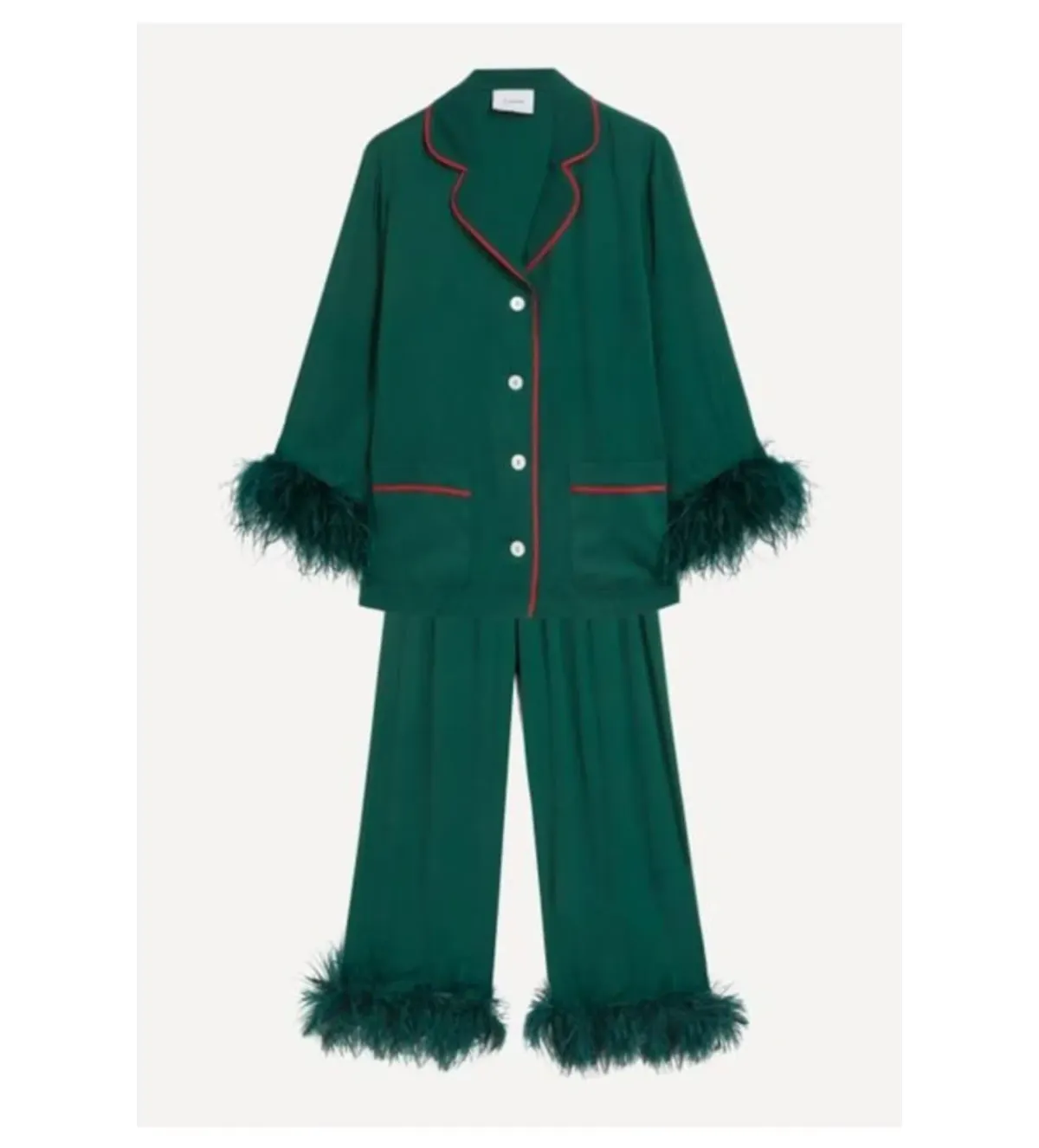 Sleeper Party Pyjama Set Green Size UK 10 - Image 5