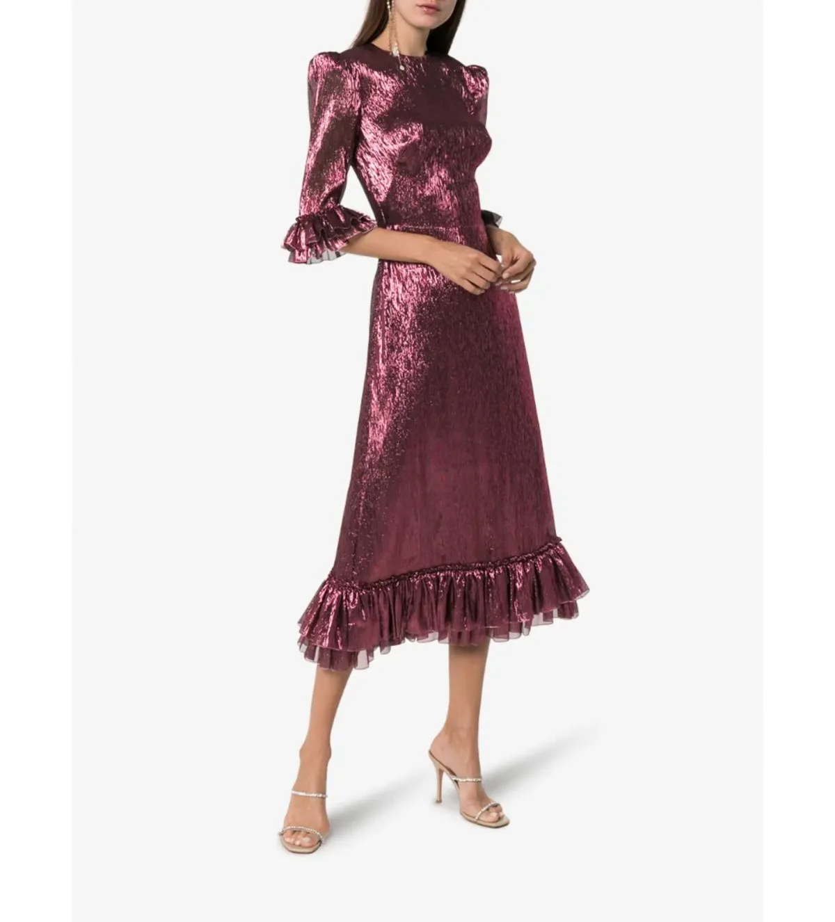 The Vampire’s Wife Falconetti Maxi Dress Berry Pink Size UK 10 - Image 1