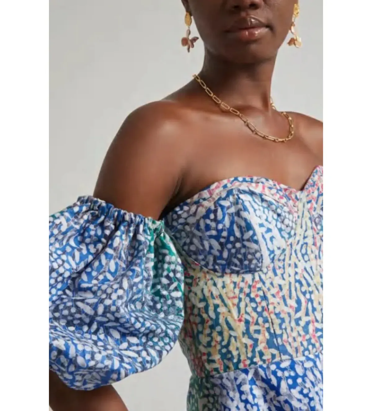 Sika Spot Midi Dress Blue Size UK 12 - Image 2