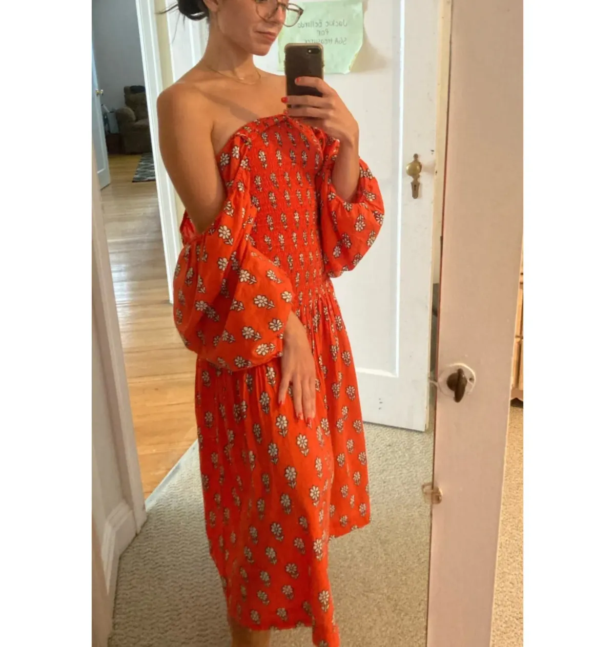 Rhode Harper Midi Dress Print Size 12 - Image 4