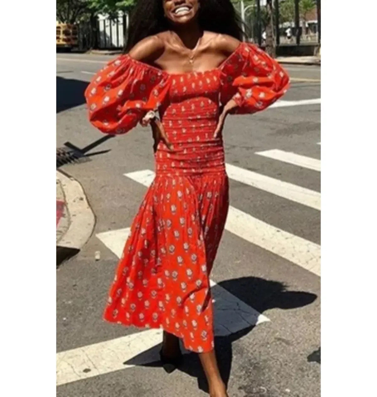 Rhode Harper Midi Dress Print Size 12 - Image 5