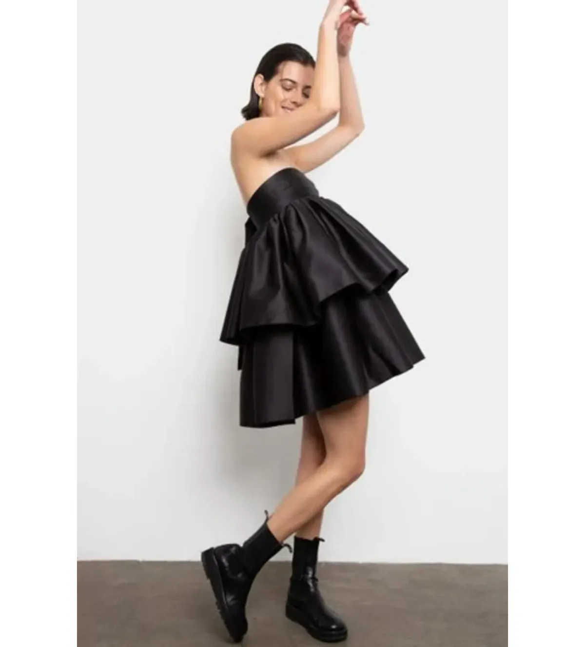 Rotate Birger Christensen Carmina Mini Dress Black Size UK 10 - Image 3