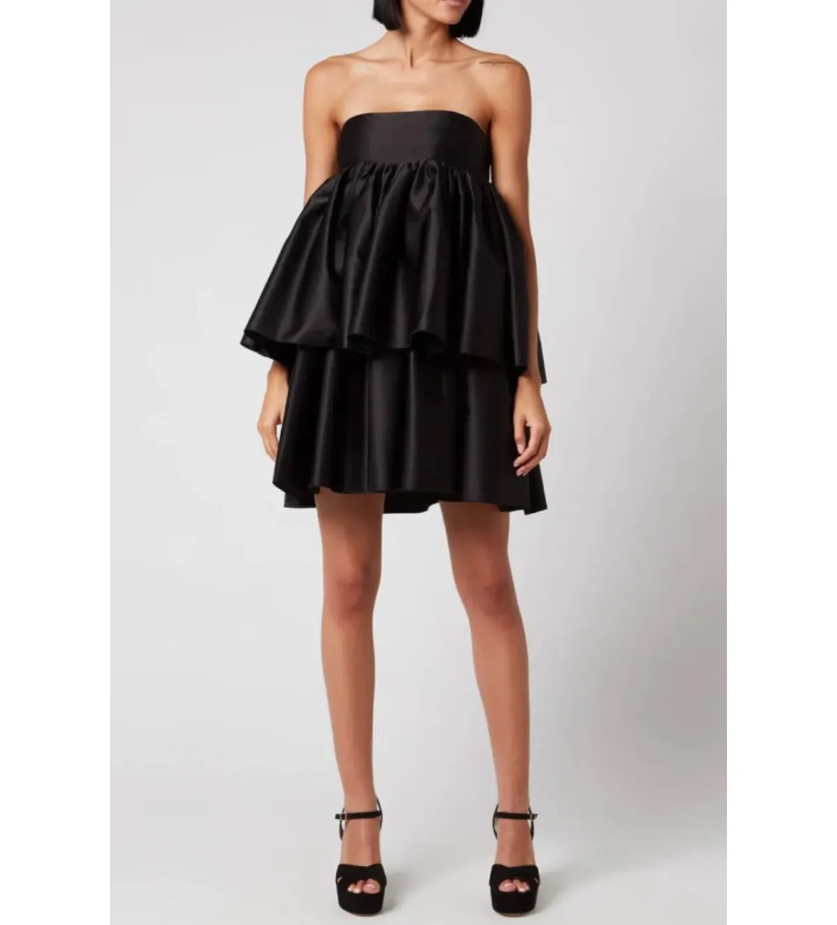 Rotate Birger Christensen Carmina Mini Dress Black Size UK 10 - Image 2