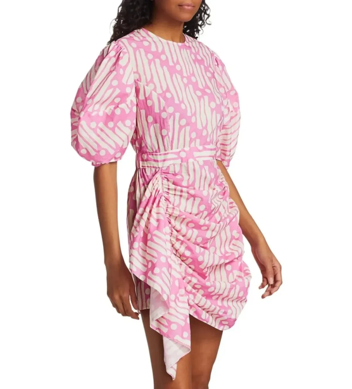 Rhode Pia Mini Dress Pink Size M/UK 10 - Image 2