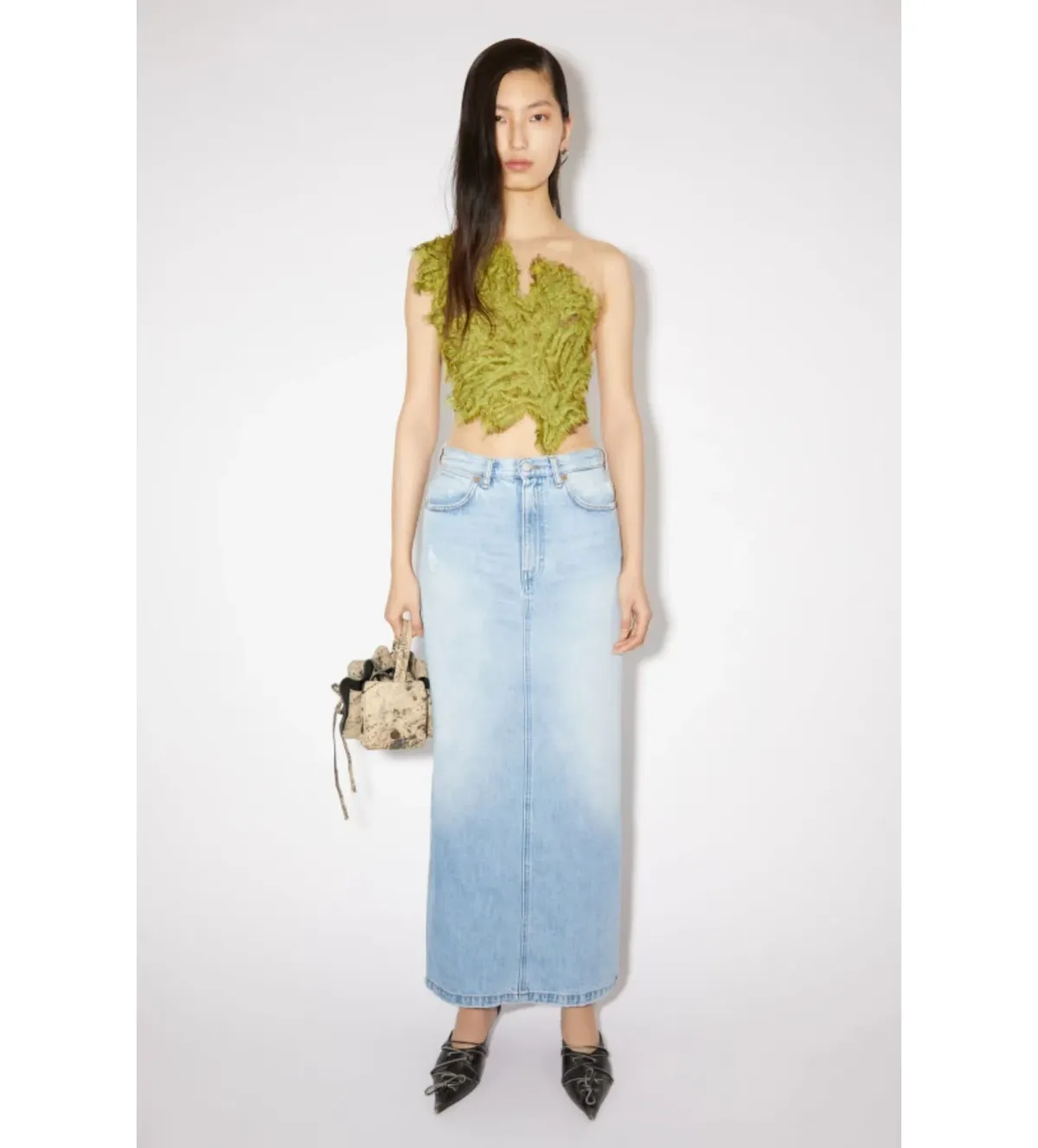 Acne Studios Maxi Denim Skirt Blue Size UK 12 - Image 1