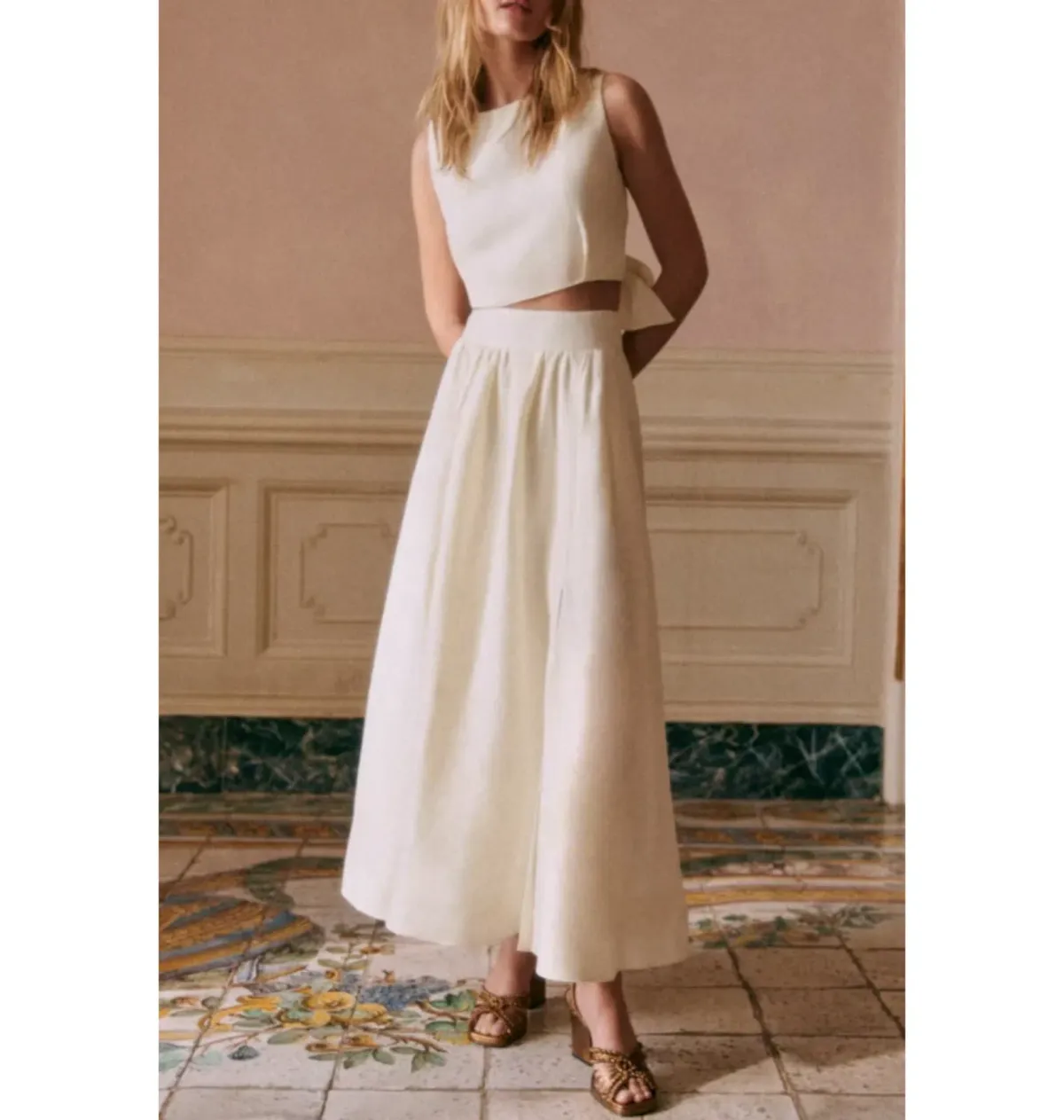 Sezane Sophie Skirt White Size 12 - Image 1
