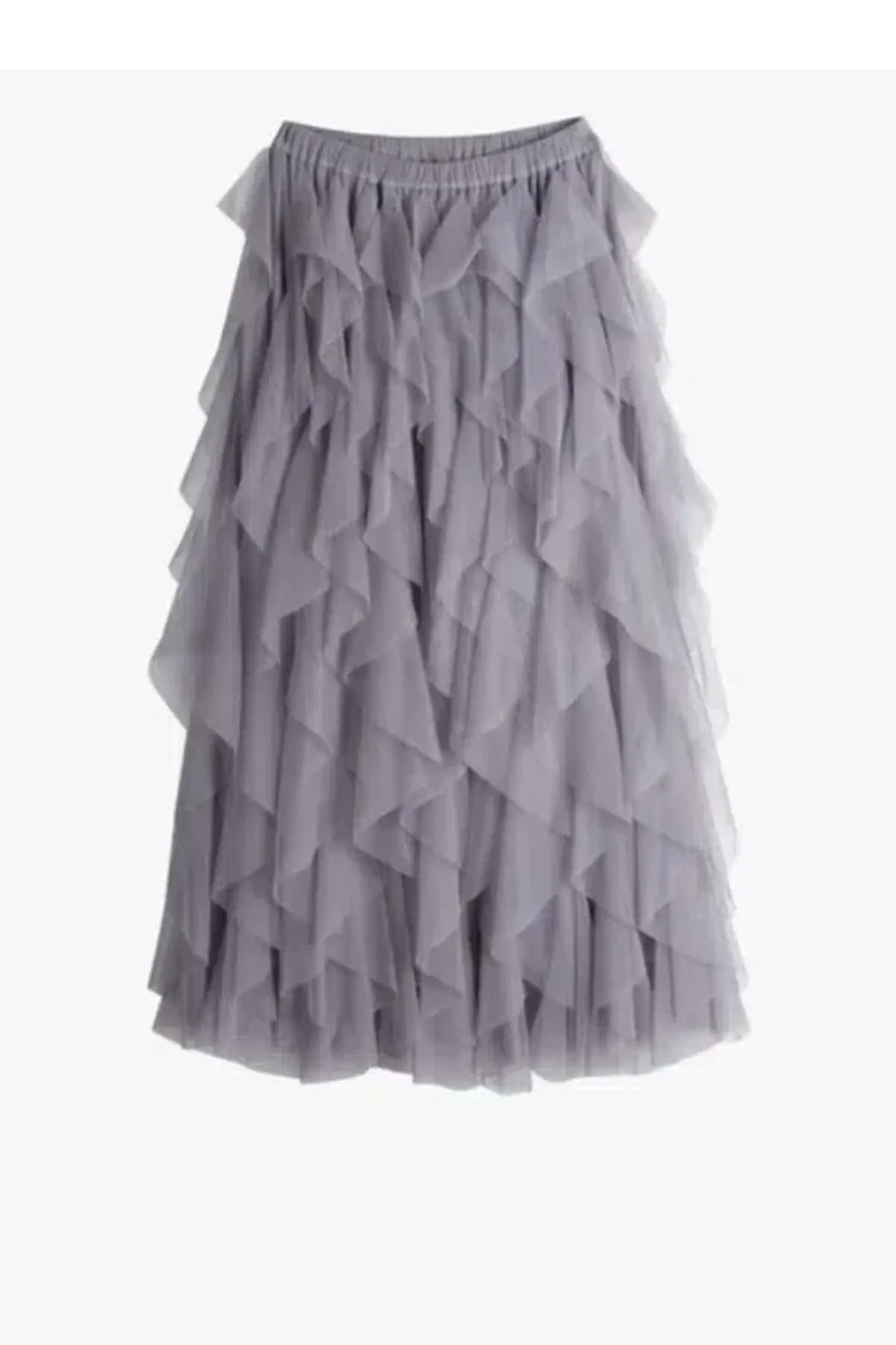 Hush Floriza Ruffle Jersey Skirt in Purple Size UK 12 - Image 5