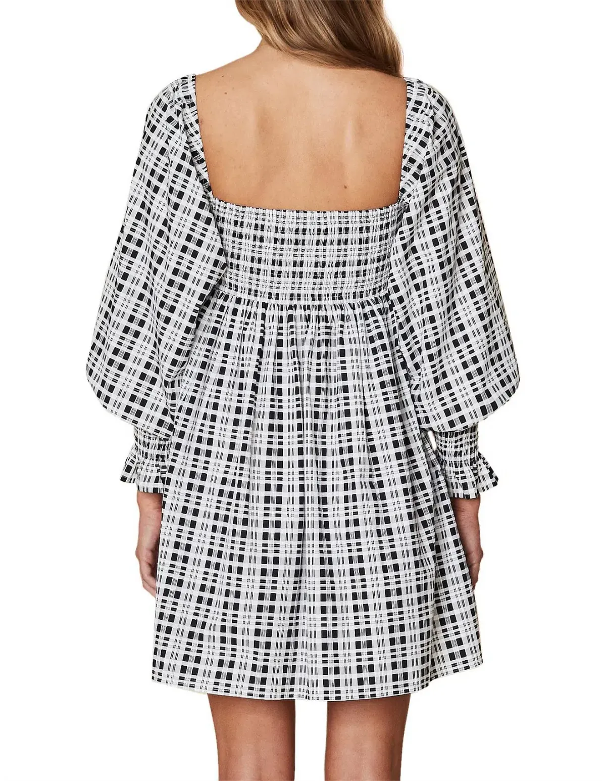 Faithfull the Brand Delano Checked Mini Dress Size UK 12 - Image 2