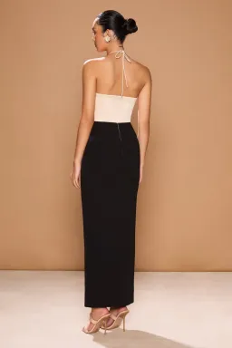 Sonya Moda Siena Spliced Maxi Dress Black Multi Size UK 10 for rent on The Volte - image 3