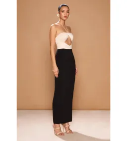 Sonya Moda Siena Spliced Maxi Dress Black Multi Size UK 10 for rent on The Volte - image 2