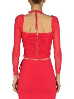Self Portrait Jersey Cut Out Midi Dress Fuschia Size UK 14 for rent on The Volte - image 3